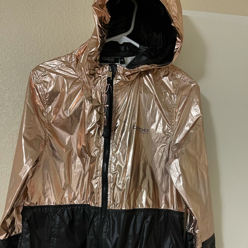 Women jacket Bebe size L color black &gold
